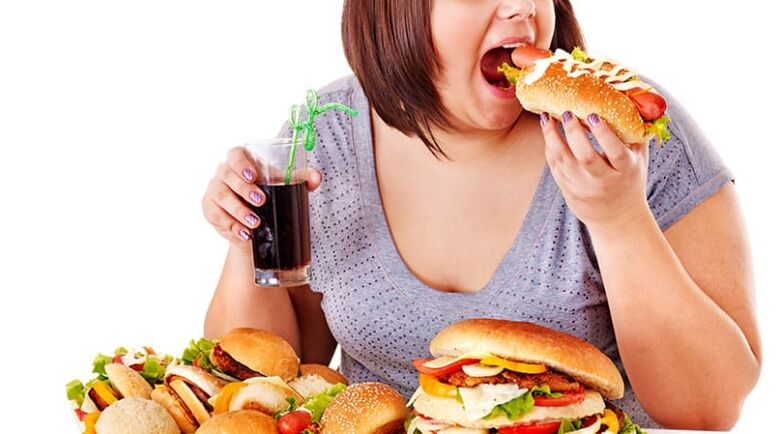 Alimentos não saudáveis ​​no diabetes tipo 2